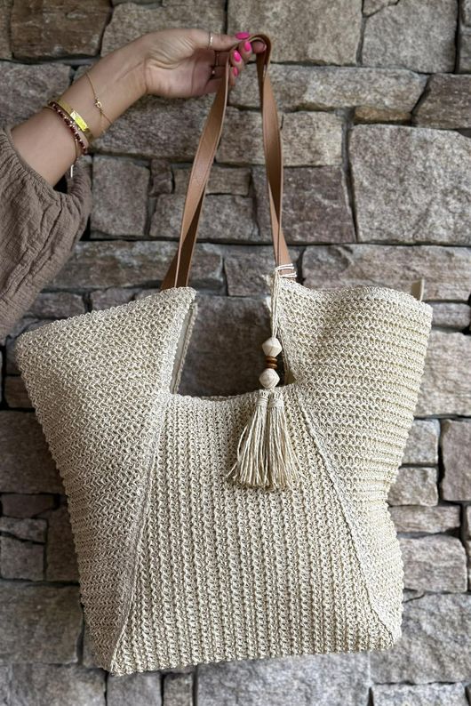 Varda Raffia Tote Bag Light